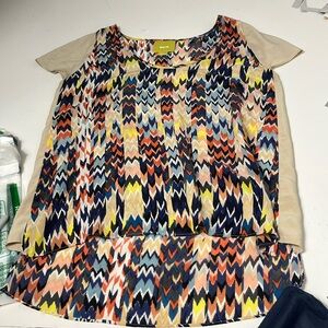 Maeve Multicolor Zigzag Blouse